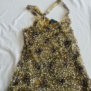 Arden B Shimmering Gold Sequin Camisole